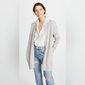 JAMES PERSE 3 LG NEW Cabincore Cottagecore Gray Drop Shoulder Open Front Sweater